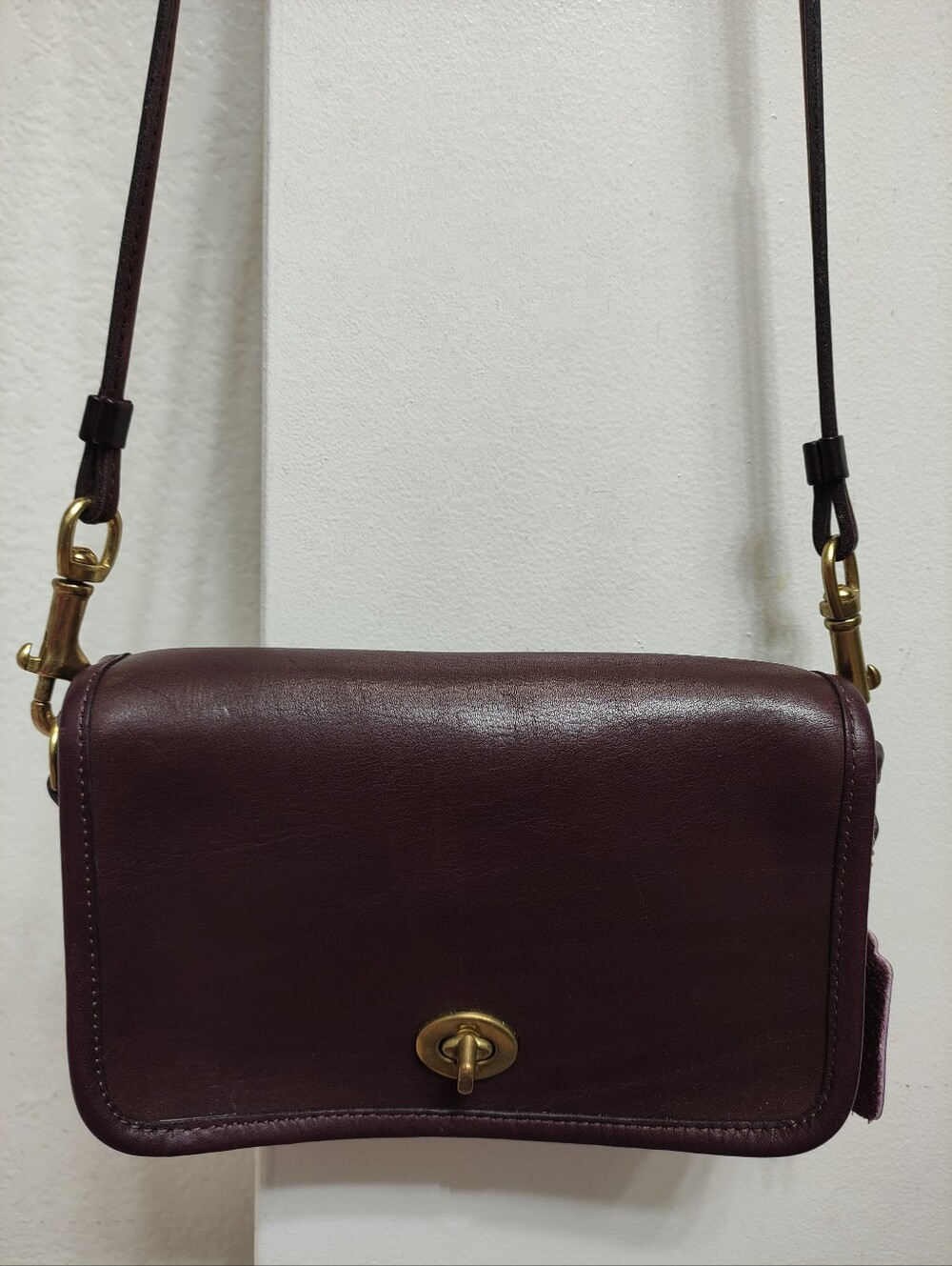 RARE Vintage Coach 9385 Shoulder Purse Kisslock Burgundy - Picture 5 of 14